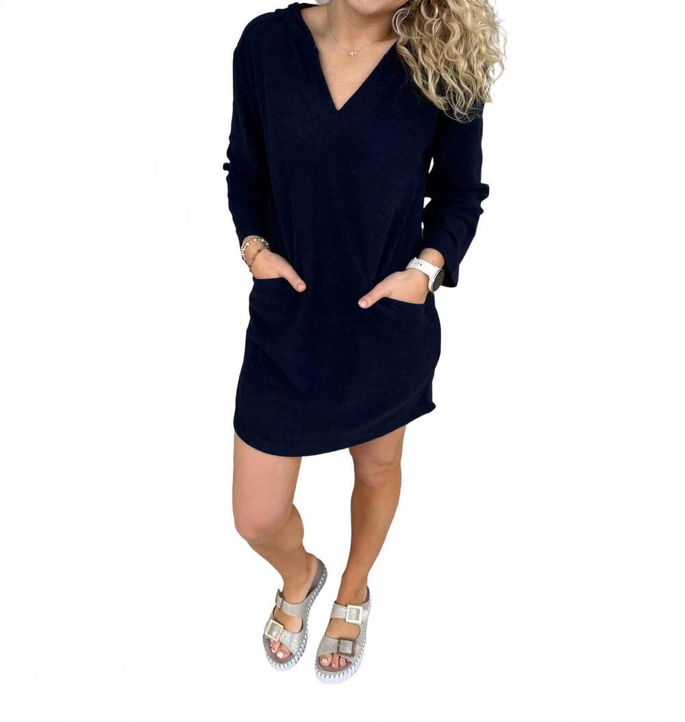 NEW SOFTIES terry hooded lounger in midnight